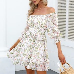 Women’s floral ruffle dress